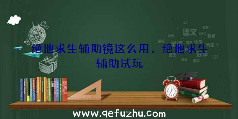 绝地求生辅助镜这么用、绝地求生辅助试玩