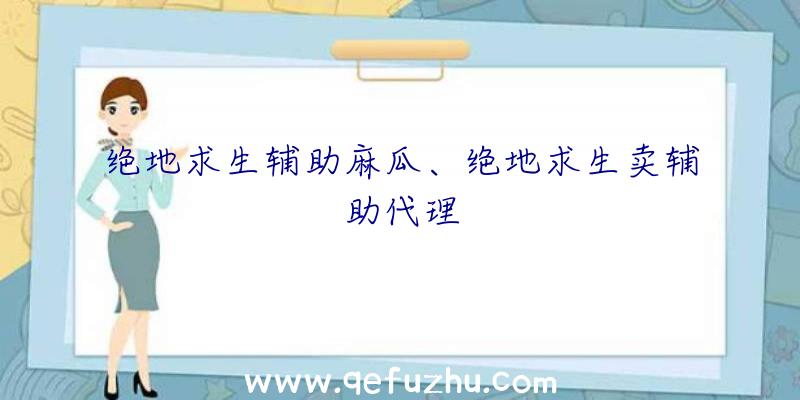 绝地求生辅助麻瓜、绝地求生卖辅助代理