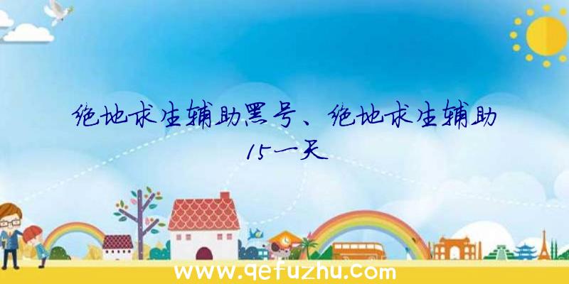 绝地求生辅助黑号、绝地求生辅助15一天