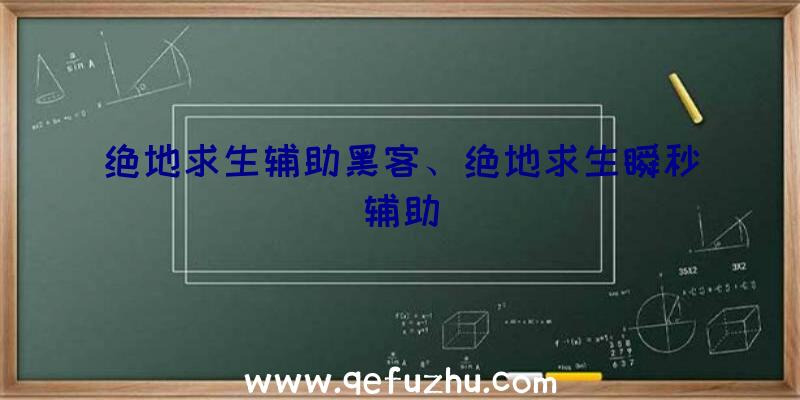 绝地求生辅助黑客、绝地求生瞬秒辅助