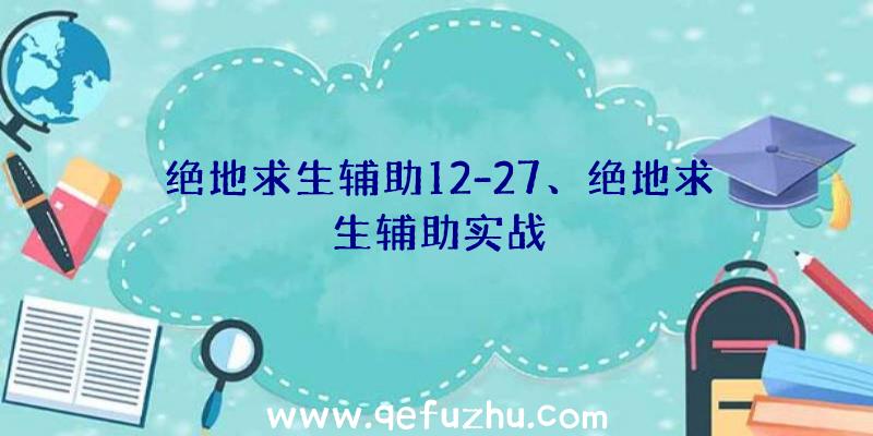 绝地求生辅助12-27、绝地求生辅助实战