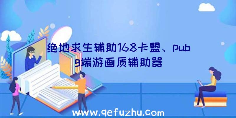 绝地求生辅助168卡盟、pubg端游画质辅助器