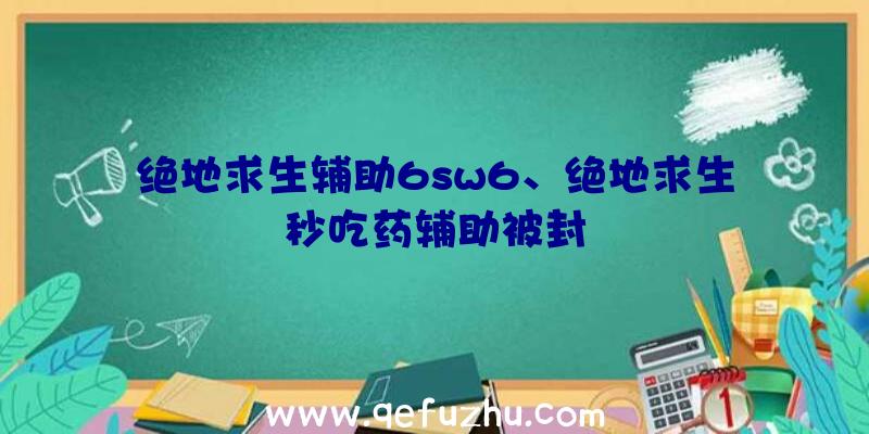 绝地求生辅助6sw6、绝地求生秒吃药辅助被封