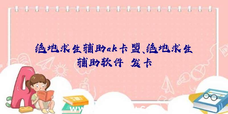 绝地求生辅助ak卡盟、绝地求生辅助软件