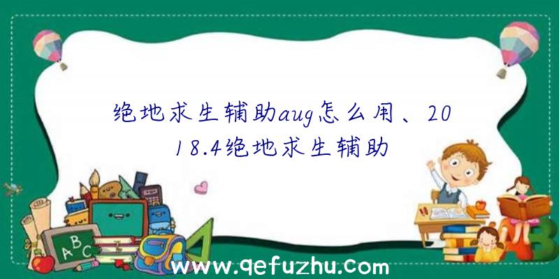 绝地求生辅助aug怎么用、2018.4绝地求生辅助