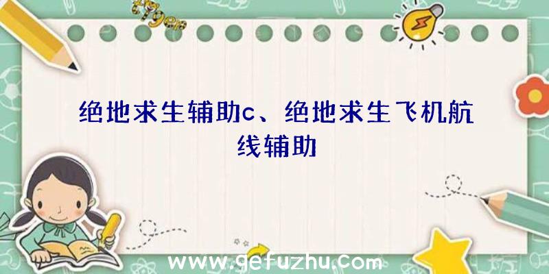 绝地求生辅助c、绝地求生飞机航线辅助