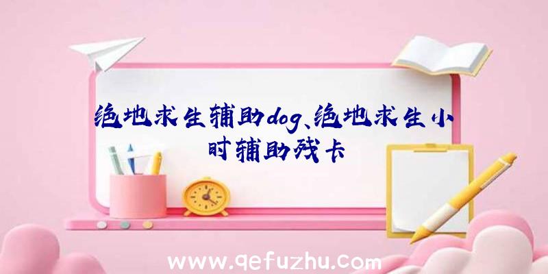 绝地求生辅助dog、绝地求生小时辅助残卡