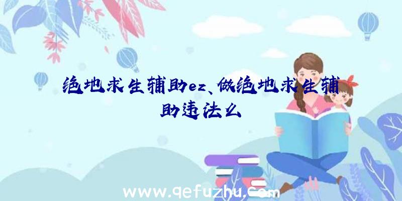 绝地求生辅助ez、做绝地求生辅助违法么