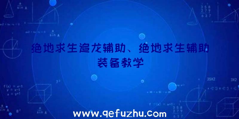 绝地求生追龙辅助、绝地求生辅助装备教学