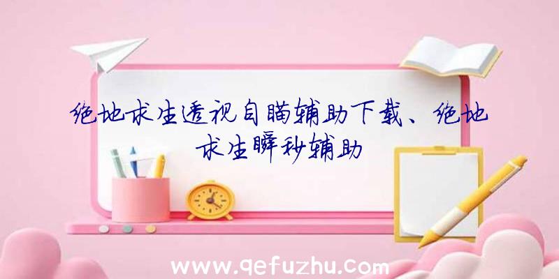 绝地求生透视自瞄辅助下载、绝地求生瞬秒辅助