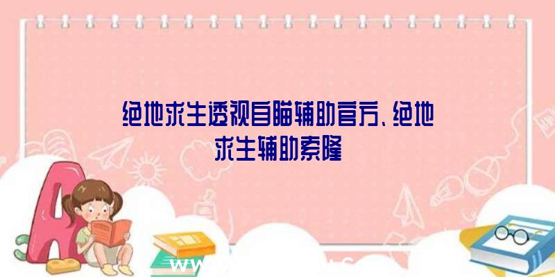 绝地求生透视自瞄辅助官方、绝地求生辅助索隆