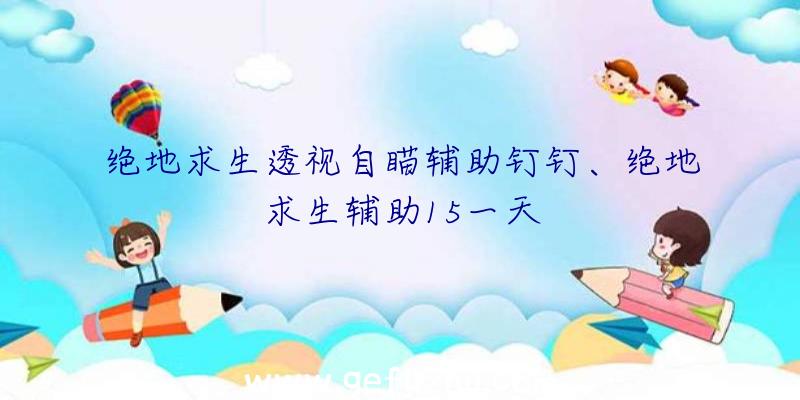 绝地求生透视自瞄辅助钉钉、绝地求生辅助15一天