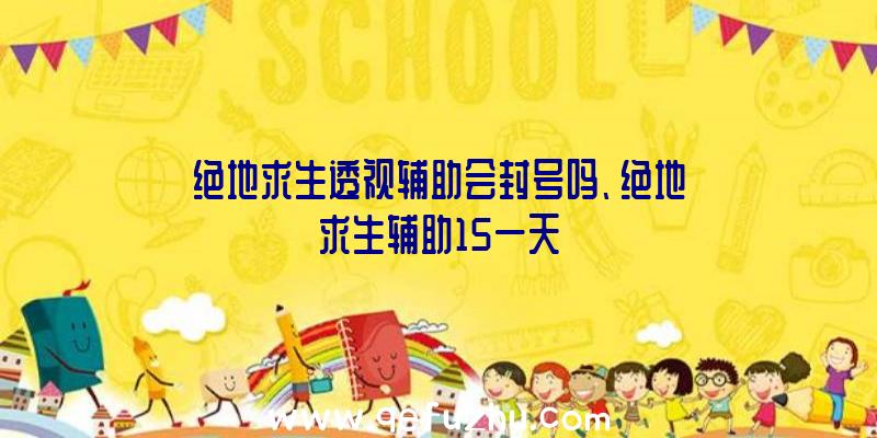 绝地求生透视辅助会封号吗、绝地求生辅助15一天