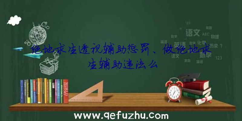 绝地求生透视辅助惩罚、做绝地求生辅助违法么