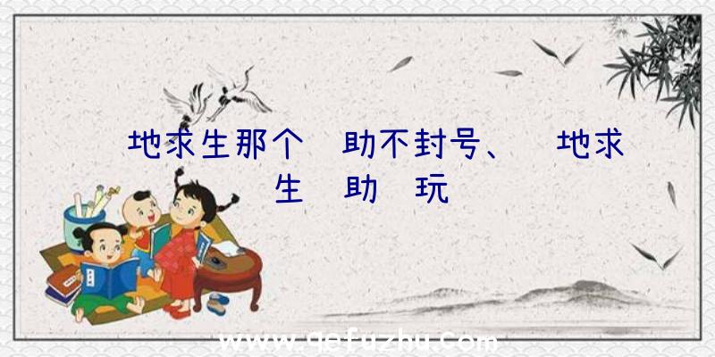 绝地求生那个辅助不封号、绝地求生辅助试玩