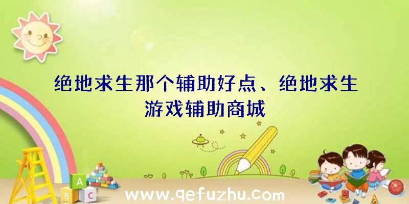 绝地求生那个辅助好点、绝地求生游戏辅助商城