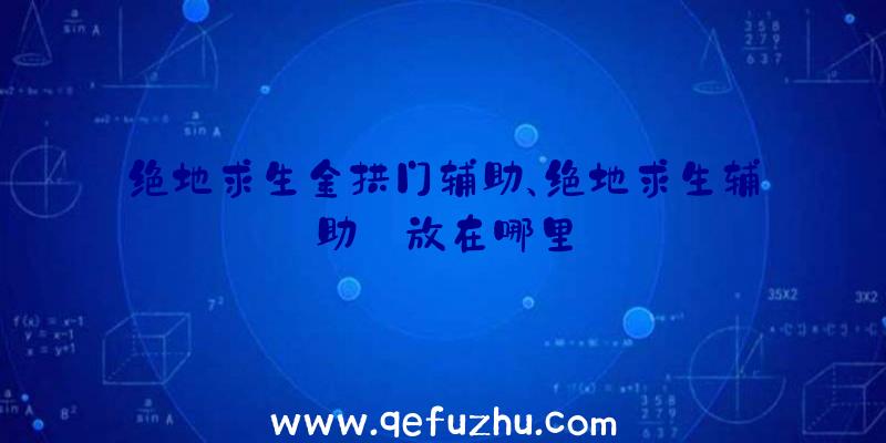 绝地求生金拱门辅助、绝地求生辅助