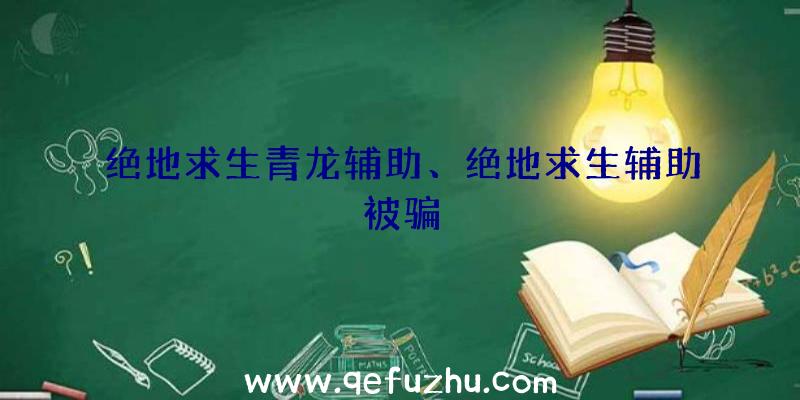 绝地求生青龙辅助、绝地求生辅助被骗