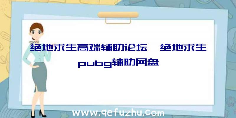 绝地求生高端辅助论坛、绝地求生pubg辅助网盘