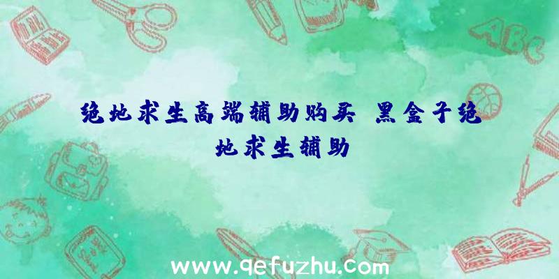 绝地求生高端辅助购买、黑盒子绝地求生辅助