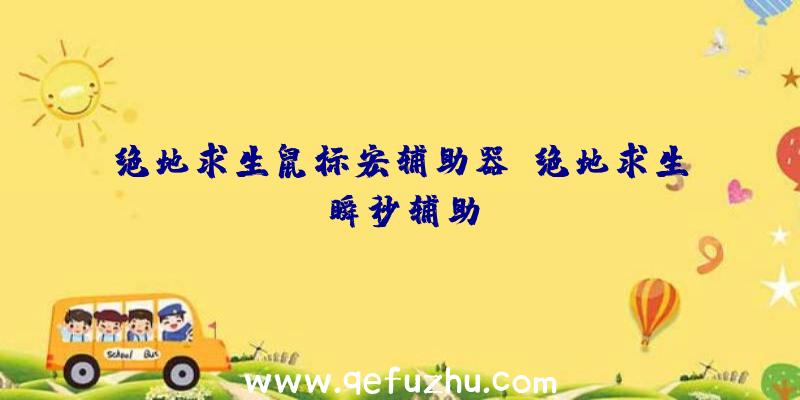 绝地求生鼠标宏辅助器、绝地求生瞬秒辅助