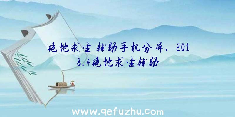 绝地求生+辅助手机分屏、2018.4绝地求生辅助