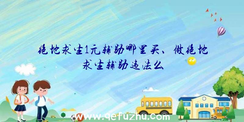 绝地求生1元辅助哪里买、做绝地求生辅助违法么