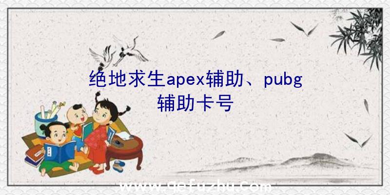 绝地求生apex辅助、pubg辅助卡号