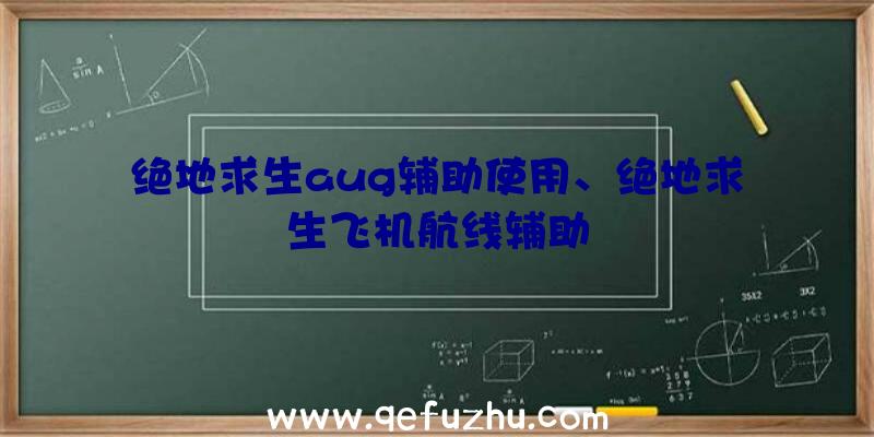 绝地求生aug辅助使用、绝地求生飞机航线辅助