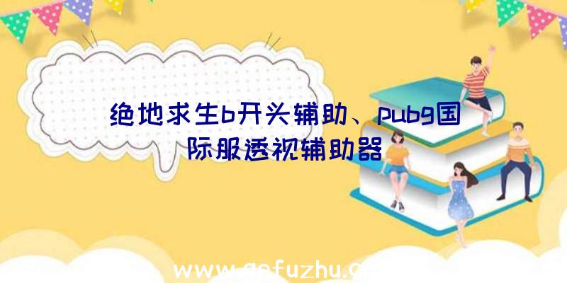 绝地求生b开头辅助、pubg国际服透视辅助器