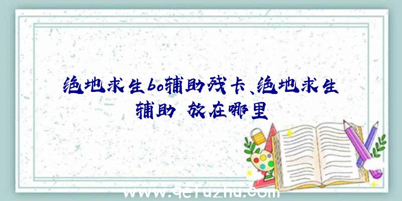 绝地求生bo辅助残卡、绝地求生辅助