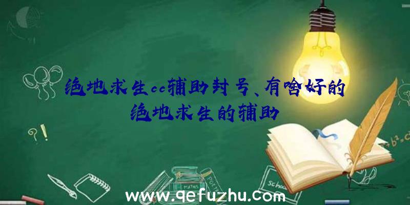 绝地求生cc辅助封号、有啥好的绝地求生的辅助