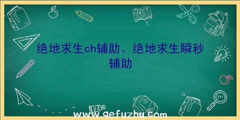 绝地求生ch辅助、绝地求生瞬秒辅助