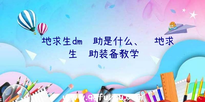 绝地求生dm辅助是什么、绝地求生辅助装备教学