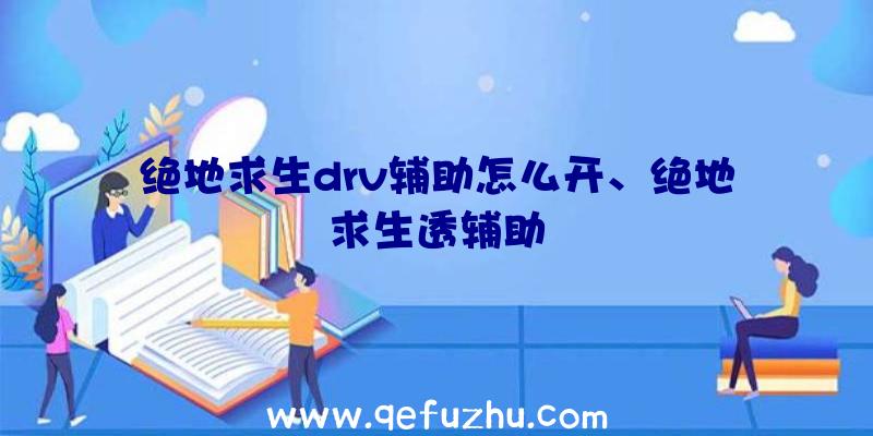 绝地求生drv辅助怎么开、绝地求生透辅助