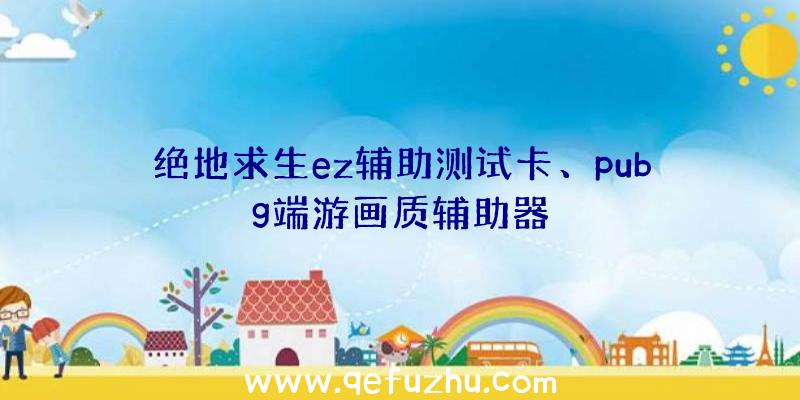 绝地求生ez辅助测试卡、pubg端游画质辅助器