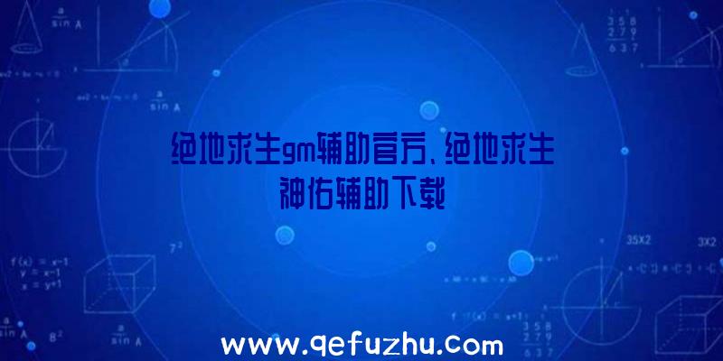 绝地求生gm辅助官方、绝地求生神佑辅助下载