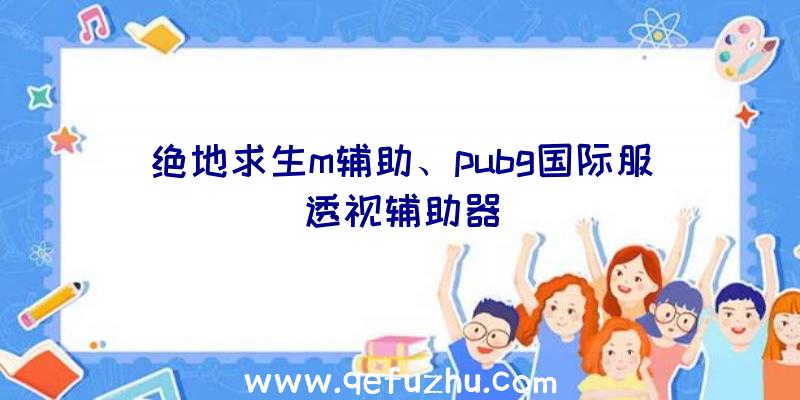 绝地求生m辅助、pubg国际服透视辅助器