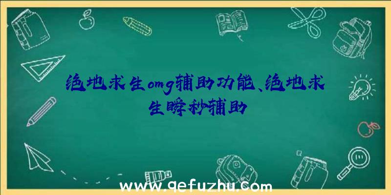 绝地求生omg辅助功能、绝地求生瞬秒辅助