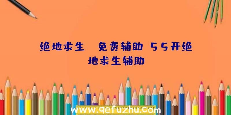 绝地求生pc免费辅助、55开绝地求生辅助