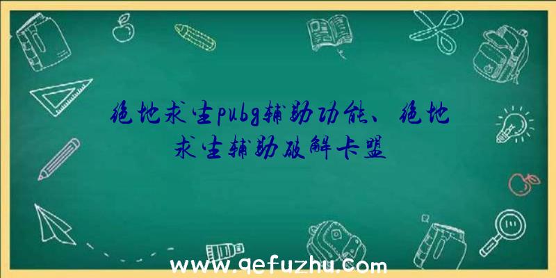 绝地求生pubg辅助功能、绝地求生辅助破解卡盟