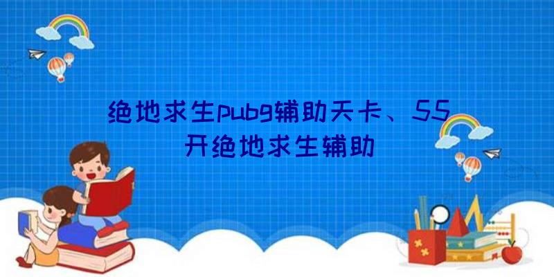 绝地求生pubg辅助天卡、55开绝地求生辅助