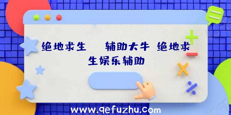 绝地求生rng辅助大牛、绝地求生娱乐辅助