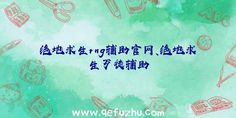 绝地求生rng辅助官网、绝地求生歹徒辅助