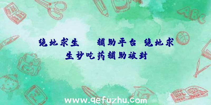 绝地求生rng辅助平台、绝地求生秒吃药辅助被封