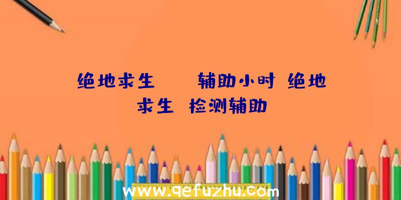 绝地求生rush辅助小时、绝地求生