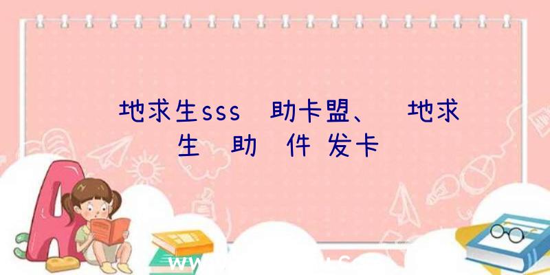 绝地求生sss辅助卡盟、绝地求生辅助软件