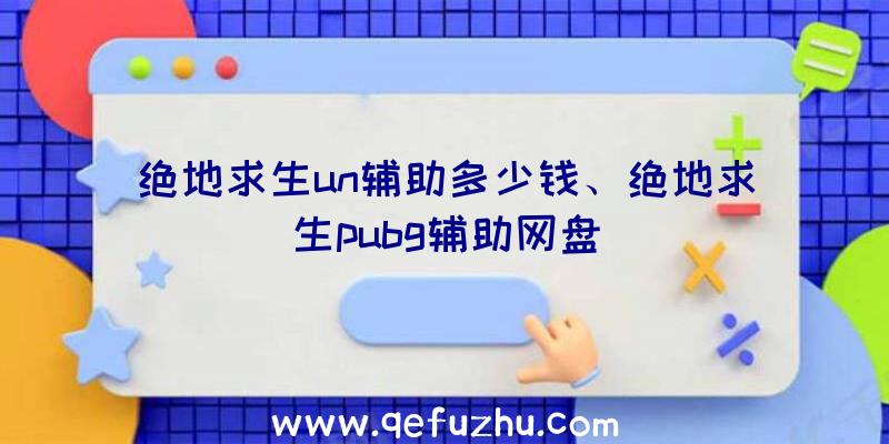 绝地求生un辅助多少钱、绝地求生pubg辅助网盘