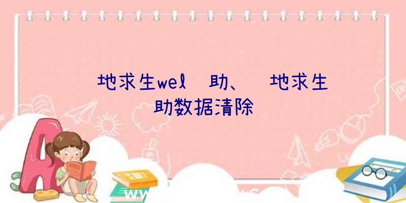 绝地求生wel辅助、绝地求生辅助数据清除