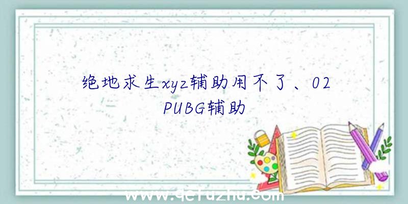 绝地求生xyz辅助用不了、02PUBG辅助